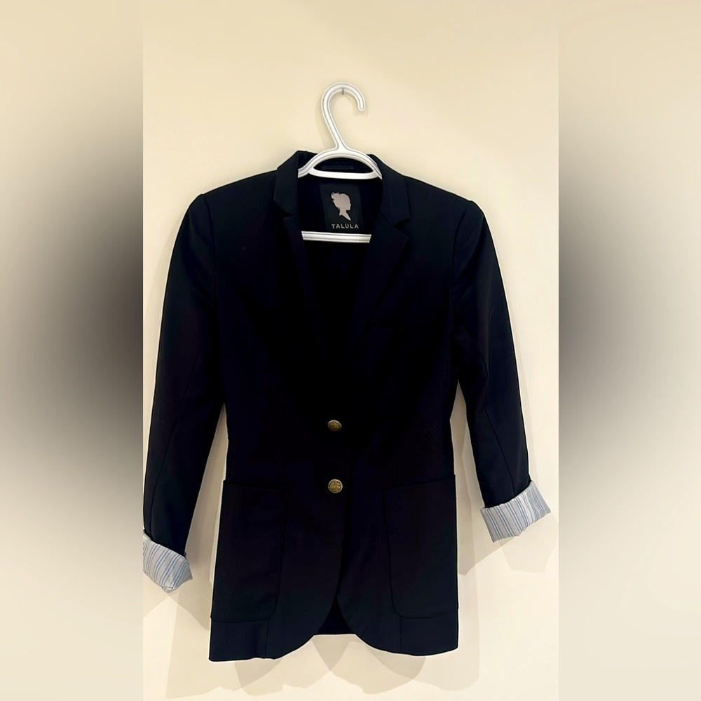 SOLD on MP Aritzia Talula Black Exeter Boyfriend
Wool Blend Blazer Jacket